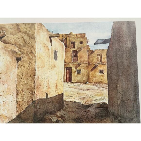 Richard Fish Munson Gallery Santa Fe Poster 1984 Architecture VTG ~ 24 X 31 READ - Picture 2 of 9